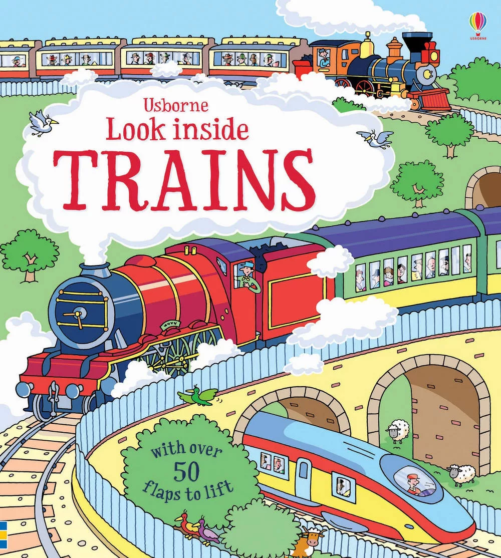 互動機關遊戲書：火車（5歲以上）Look Inside Trains