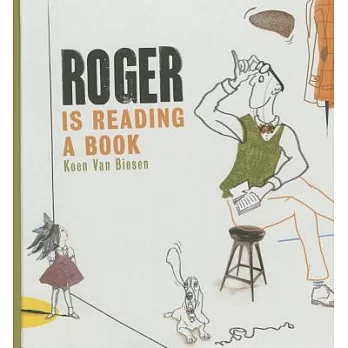 Roger is reading a book