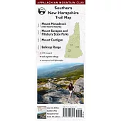 Appalachian Mountain Club Southern New Hampshire Trail Map: Mount Monadnock (With Historic Features) / Mount Sunapee and Pillsbu