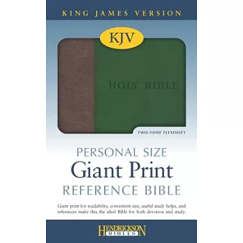 Holy Bible: King James Version, Brown / Green, Flexisoft, Personal Size, Reference, Giant Print