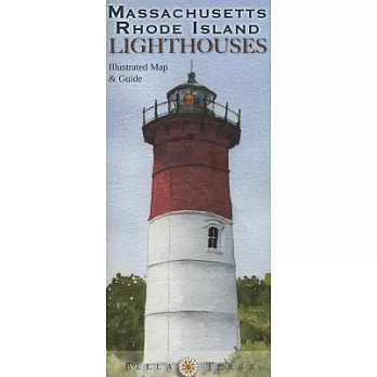 Massachusetts Rhode Island Lighthouses: Illustrated Map & Guide