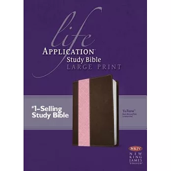 Life Application Study Bible: New King James Version, Dark Brown/Pink Leatherlike Tutone