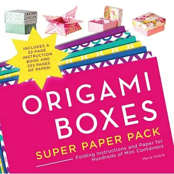 Origami Boxes Super Paper Pack: Folding Instructions and Paper for Hundreds of Mini Containers