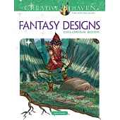 Fantasy Designs Adult Coloring Book