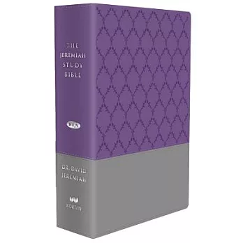 The Jeremiah Study Bible: New King James Version, Purple/Gray Burnished, Leatherluxe, Red Letter