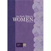 The Study Bible for Women: New King James Version, Plum & Lilac Floral Leathertouch Personal Size Edition