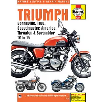 Triumph Bonneville, T100, Speedmaster, America, Thruxton & Scrambler ’01 to ’15