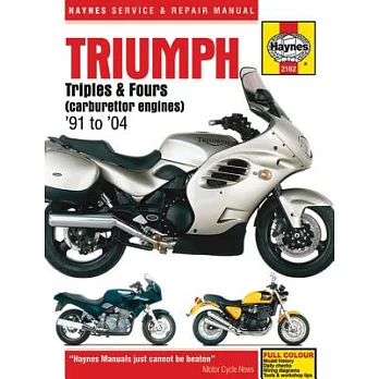 Haynes Triumph Triples & Fours Carburettor Engines ’91 to ’04 Repair Manual