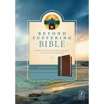 Beyond Suffering Bible: New Living Translation, Where Struggles Seem Endless, God’s Hope Is Infinite, Teal, Brown & Rose Gold Ed