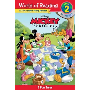 World of Reading: Mickey & Friends 3合1故事集（附CD）