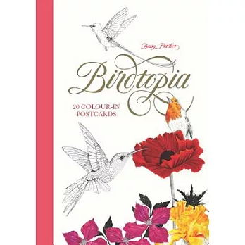 Birdtopia: 20 Color-in Postcards