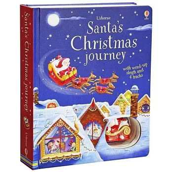 發條聖誕雪橇跑跑遊戲書（４個豪華場景）Santa’s Christmas Journey with Wind-Up Sleigh