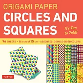 Origami Paper Circles and Squares: 96 Sheets