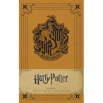 哈利波特：赫夫帕夫學院硬殼橫線筆記本（13 x 21 cm / 192 頁）Harry Potter: Hufflepuff Hardcover Ruled Journal