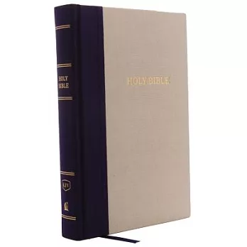 KJV, Reference Bible, Giant Print, Cloth Over Board, Blue/Tan, Red Letter Edition