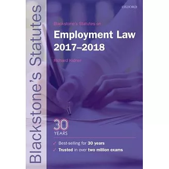 Blackstone’s Statutes on Employment Law 2017-2018