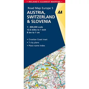 Road Map Austria, Switzerland & Slovenia