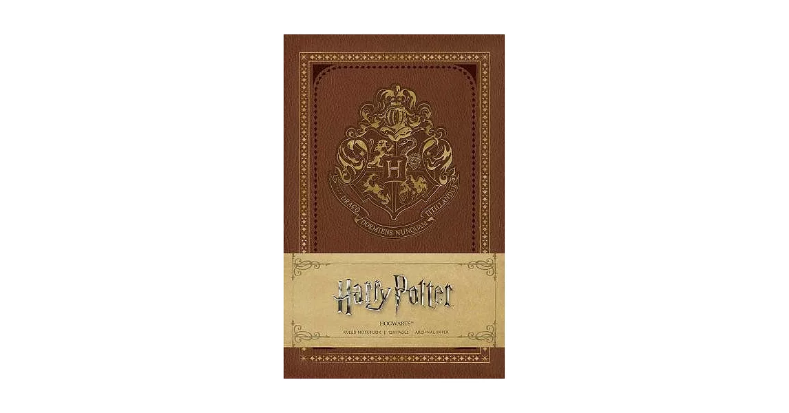 哈利波特：霍格華茲經典膠裝橫線筆記本（13 x 21 cm / 128 頁）Harry Potter - Hogwarts Ruled Notebook | 拾書所