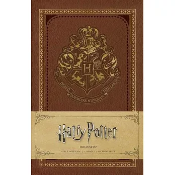 哈利波特：霍格華茲經典膠裝橫線筆記本（13 x 21 cm / 128 頁）Harry Potter - Hogwarts Ruled Notebook