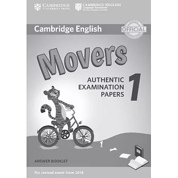 Cambridge English Movers 1 Answer Booklet for Revised Exam from 2018
