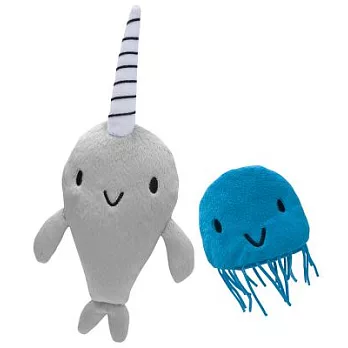 Narwhal and Jelly Finger Puppet Playset: Narwhal, 7.5 Inches and Tusk/jelly, 3 Inches