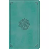 The Holy Bible: English Standard Version, Value Thinline, Trutone, Turquoise, Emblem Design
