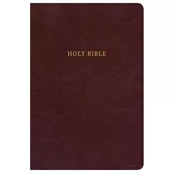 Holy Bible: New King James Version, Burgundy, Leathertouch, Super Giant Print Reference, Classic Edition