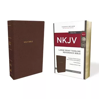 Holy Bible: New King James Version, Brown, Leathersoft, Thinline Reference, Red Letter Edition