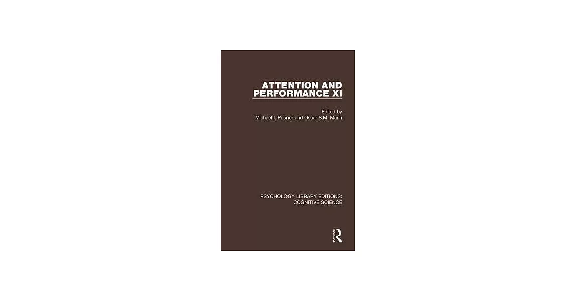 Attention and Performance XI | 拾書所