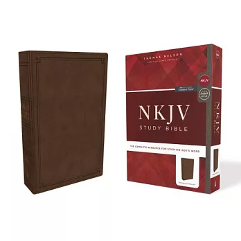 NKJV Study Bible, Imitation Leather, Brown, Red Letter Edition, Comfort Print: The Complete Resource for Studying God’s Word