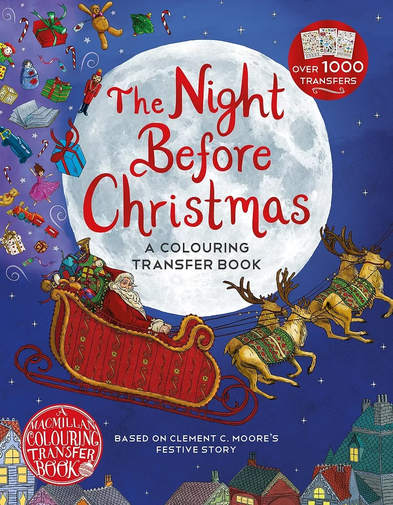 耶誕夜著色+轉印貼紙書（超過1000張轉印貼紙）The Night Before Christmas: A Colouring Transfer Book