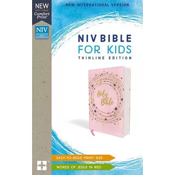 Niv, Bible for Kids, Flexcover, Pink/Gold, Red Letter Edition, Comfort Print: Thinline Edition