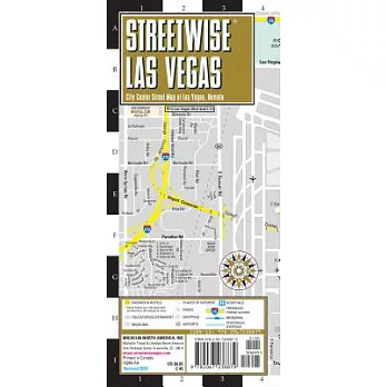 Streetwise Las Vegas Map: Laminated City Center Map of Las Vegas, Nevada