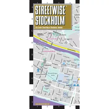 Streetwise Stockholm Map: Laminated City Center Map of Stockholm, Sweden