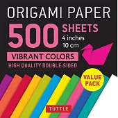 Origami Paper 500 Sheets Vibrant Colors 4 Inch: Tuttle Origami Paper: High-quality Double-sided Origami Sheets Printed With 12 D