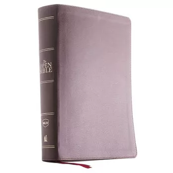 The NKJV Open Bible: New King James Version, Brown, Leathersoft, Comfort Print, Complete Reference System