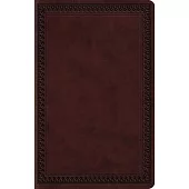 Holy Bible: English Standard Version, Premium Gift Bible, Mahogany, Trutone, Border Design