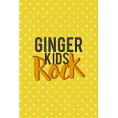 Ginger Kids Rock: Notebook Journal Composition Blank Lined Diary Notepad 120 Pages Paperback Yellow And White Points Ginger