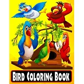 Bird Coloring Books For Toddler: 60 Hand Drawn 8.5X11 Size Giant Full Page Jumbo Bird Colouring Drawing Collection for Kids Children Toddler Boys and