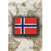 Notes: Beautiful Flag Of Norway Lined Journal Or Notebook, Great Gift For People Who Love To Travel, Perfect For Work Or Scho
