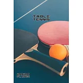 Table Tennis 2020 Planner Monthly & Weekly Notebook Organizer: 6x9 inch (similar A5) calendar from DEC 2019 to JAN 2021 with monthly overview and week