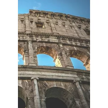 The Colosseum Rome Italy Travel Lined Journal, Ruled Diary Notebook, Softcover Writing Notepad Gift, 120 Pages