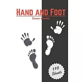 Hand and Foot Score Sheets: Hand and Foot Score Sheets Canasta Style Score Sheets, Score Keeper Notebook, Perfect Hand And Foot Score Pad for Scor