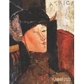 Amedeo Modigliani Weekly Planner 2020: Beatrice Painting Large Artistic Year Scheduler: January - December Beautiful Red & White Cubism Art Masterpiec
