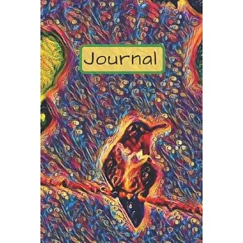 Blue and Purple Artwork of Ruby Red Throat Hummingbird Sitting on Branch Pretty Diary Journal for Daily Thoughts: Gratitude Gift Notebook for Inspirat