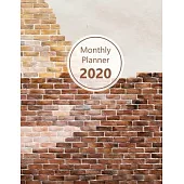 Monthly planner 2020: Large. Month on 2 pages. Incl. 2020 Calendar, Important dates section and Notes pages. 8.5