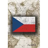 Notes: Beautiful Flag of Czech Republic Lined Journal Or Notebook, Great Gift For People Who Love To Travel, Perfect For Work
