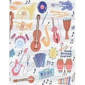 Song Writing Journal: For Kids and adults. Colorful Lined/Ruled Paper And Staff, Manuscript Paper For Notes, Lyrics And Music. For Musicians