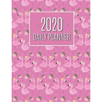 Pink Flamingo Planner 2020: Cute Jungle Bird 2020 Monthly Organizer Funny Safari Animal Planner to Schedule Daily Meetings and Appointments Pretty