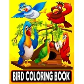 Bird Coloring Book For Children: 60 Hand Drawn 8.5X11 Size Giant Full Page Jumbo Bird Colouring Drawing Collection for Kids Children Toddler Boys and